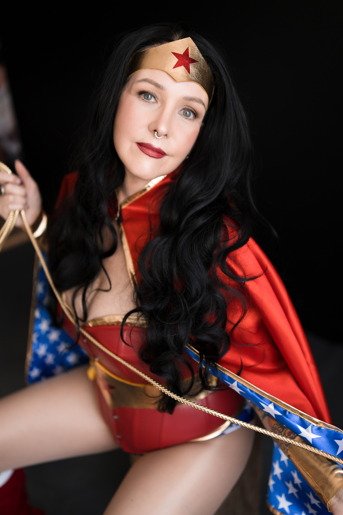 wonder-woman-photoshoot-sonoma-county woman dressed as wonder woman